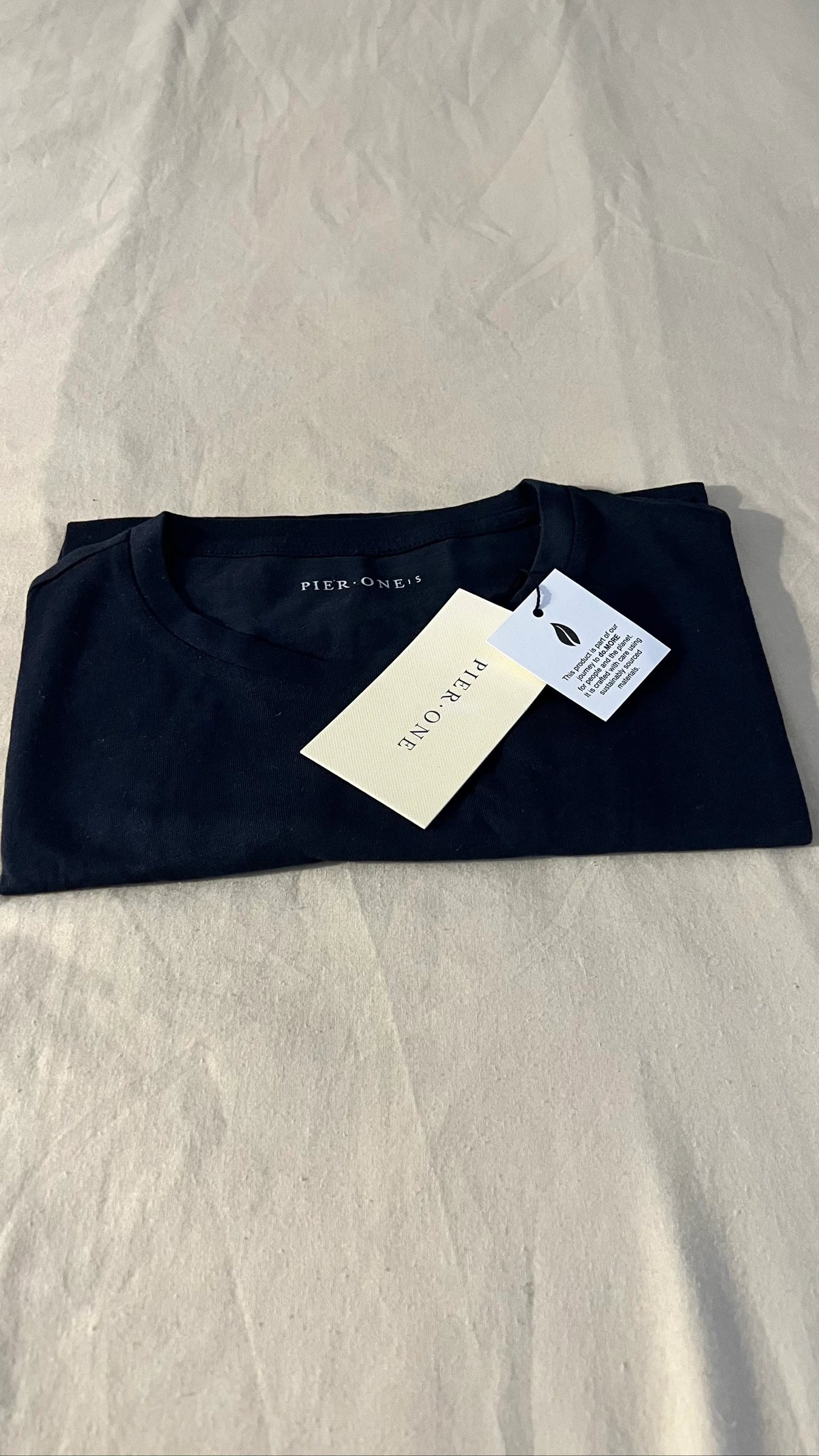 Camiseta azul marino para hombre con cuello redondo, clásica y elegante – photo 2